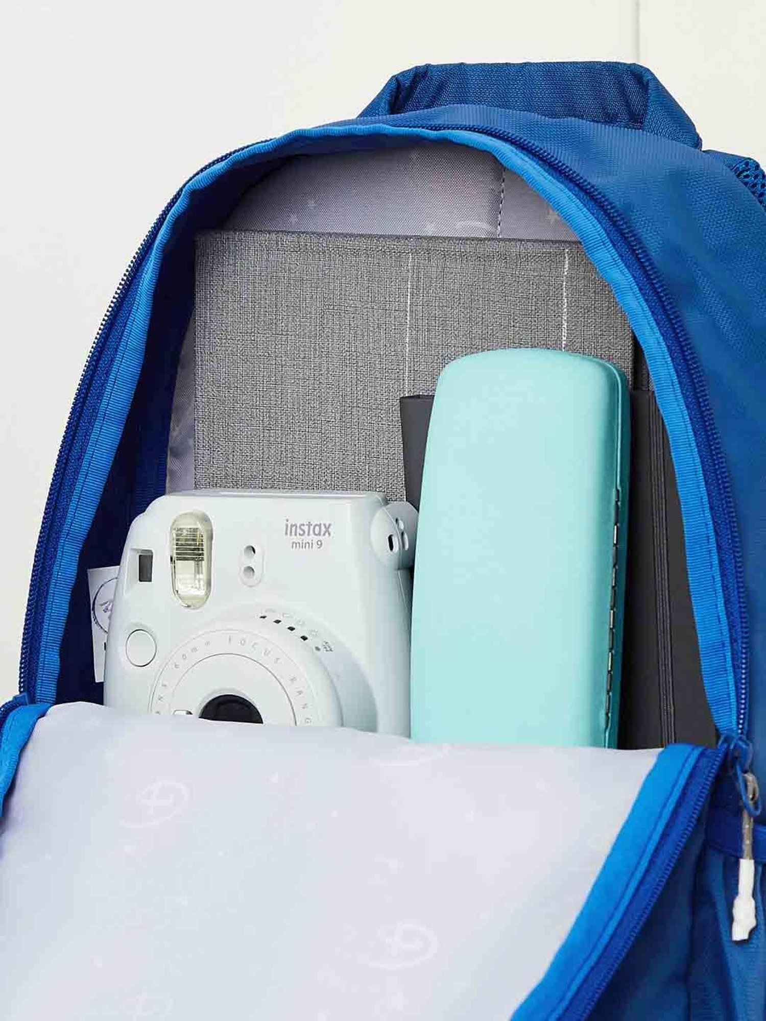 Wiki Back to School Champ 2 Blue Polyester Printed Backpack - 16 Ltrs