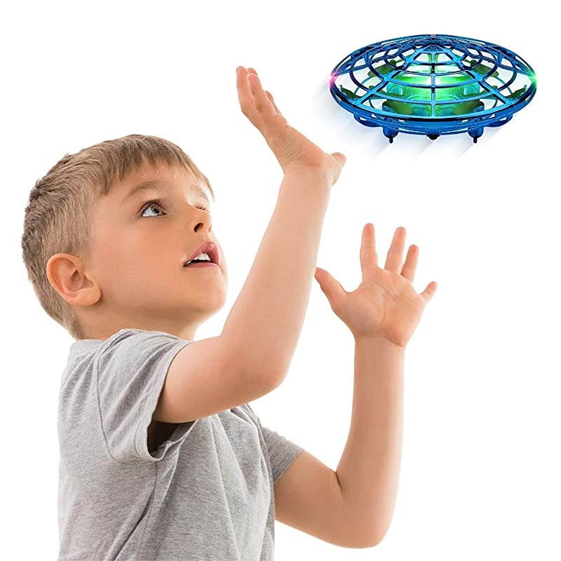 Scoot Hand Operated Drones for Kids or Adults Hands Free Mini Drone Easy Indoor Small UFO Flying Ball Drone Toys for Boys and Girls Blue