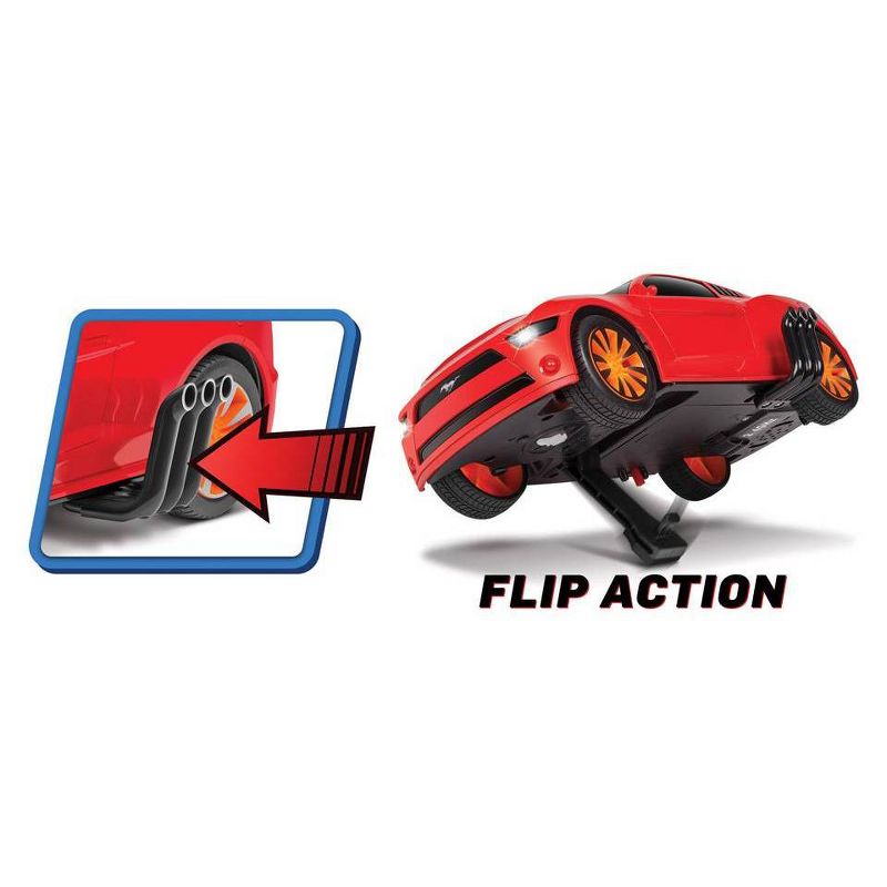 World Tech Toys Officially Licensed Ford Mustang Battle Pursuit Flip Action RC Cars -1:20 Scale - 2pk