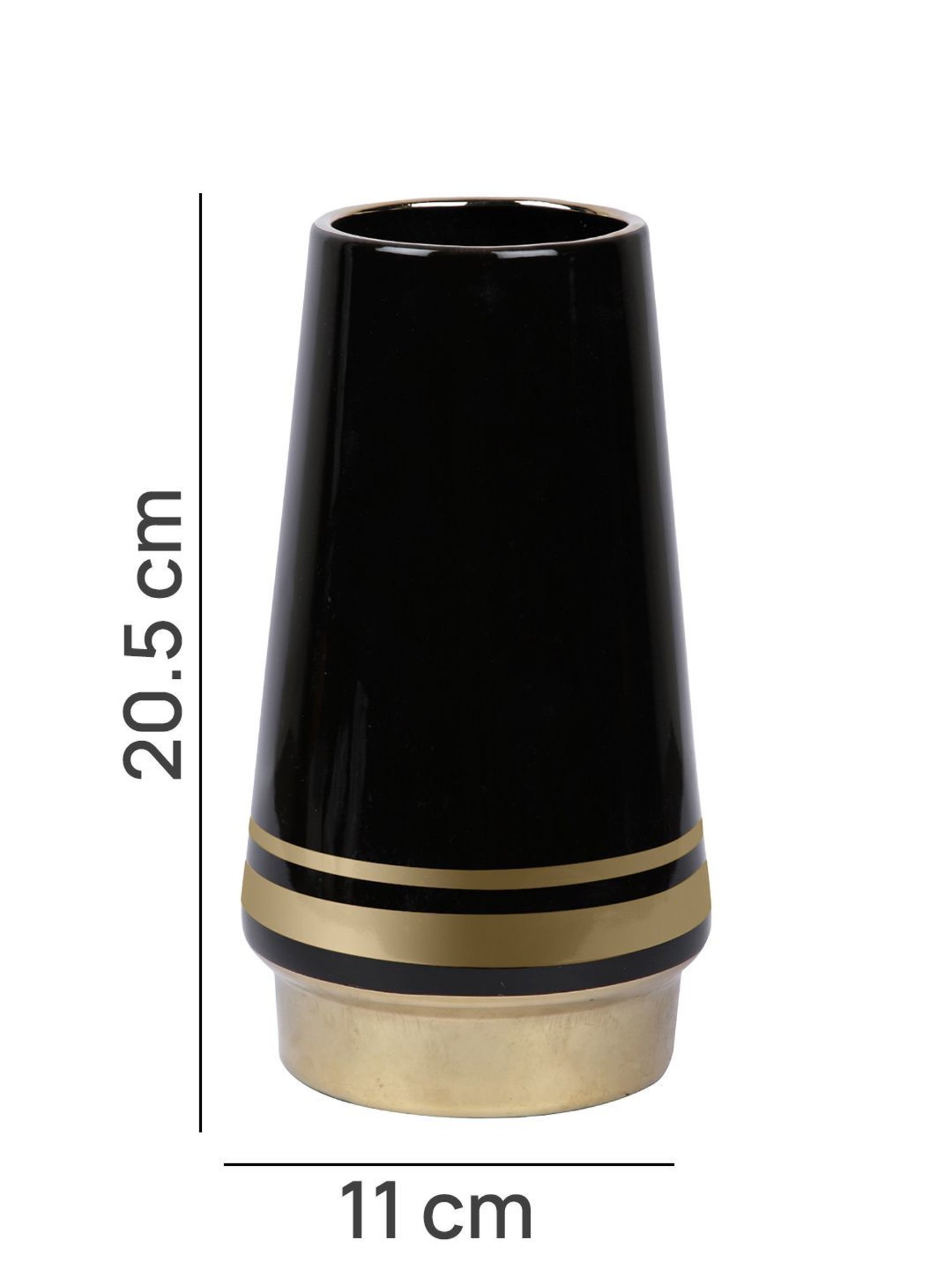 Tayhaa Black Ceramic Vase