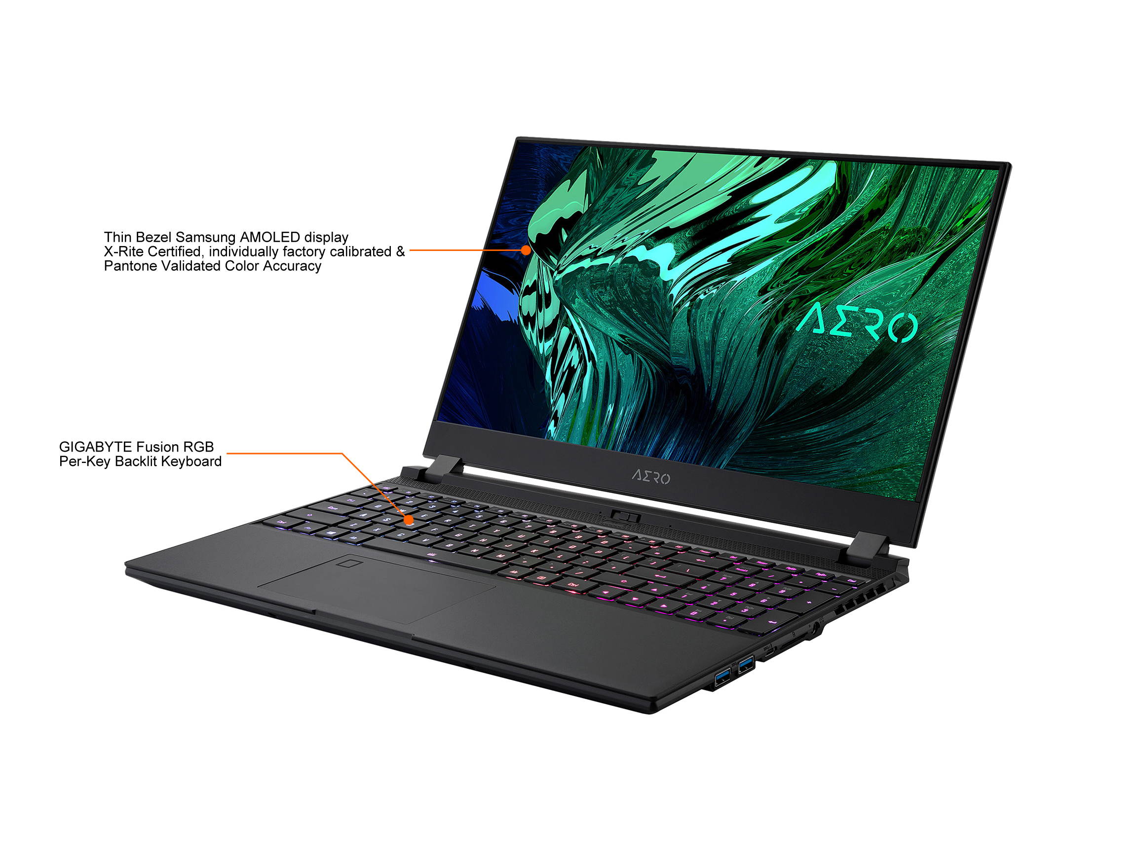 GIGABYTE AERO 15 OLED XD - 15.6" UHD 4K AMOLED, Intel Core i7 11th Gen 11800H, NVIDIA GeForce RTX 3070, 8GB GDDR6, 16GB RAM, 1TB SSD, Win10 Pro, Creator & Gaming Laptop (AERO 15 OLED XD-73US624SP)