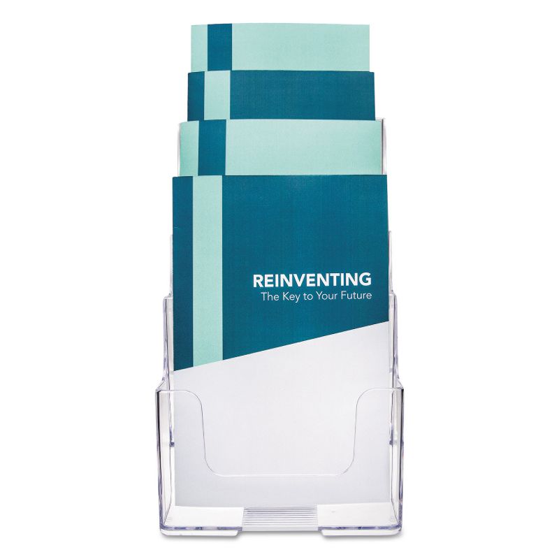 Deflecto Multi Compartment DocuHolder Four Compartments 6-1/2w x 6-1/4d x 10h Clear 77901