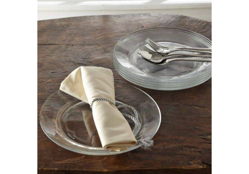 Duralex - Lys Glass Salad Plate 7.5"x7.5" Set of 4