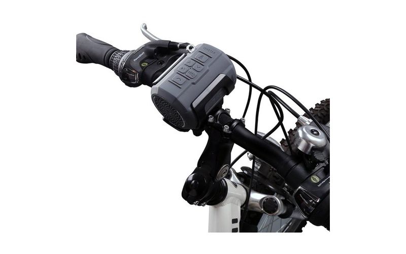 iDeaUSA Portable Bluetooth Speaker System - 6 W RMS - Deep Gray - Bike Mount - Battery Rechargeable