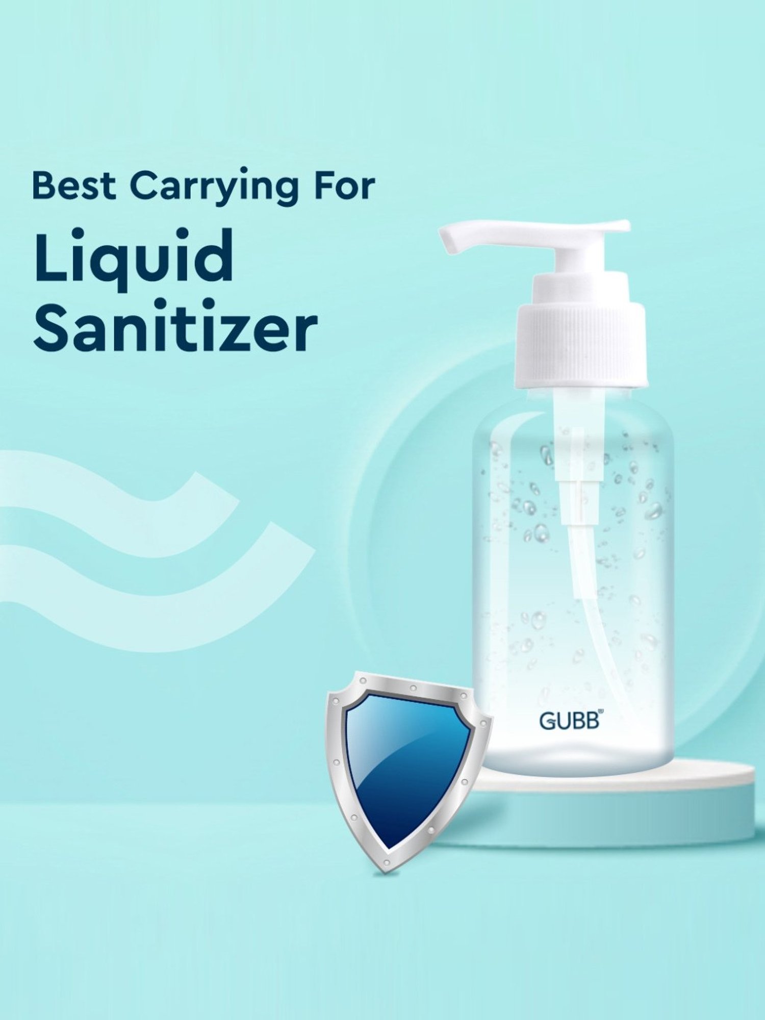 GUBB Travel Bottle Set for Toiletries - Spray Bottle, Pump Bottle & Cap Bottle