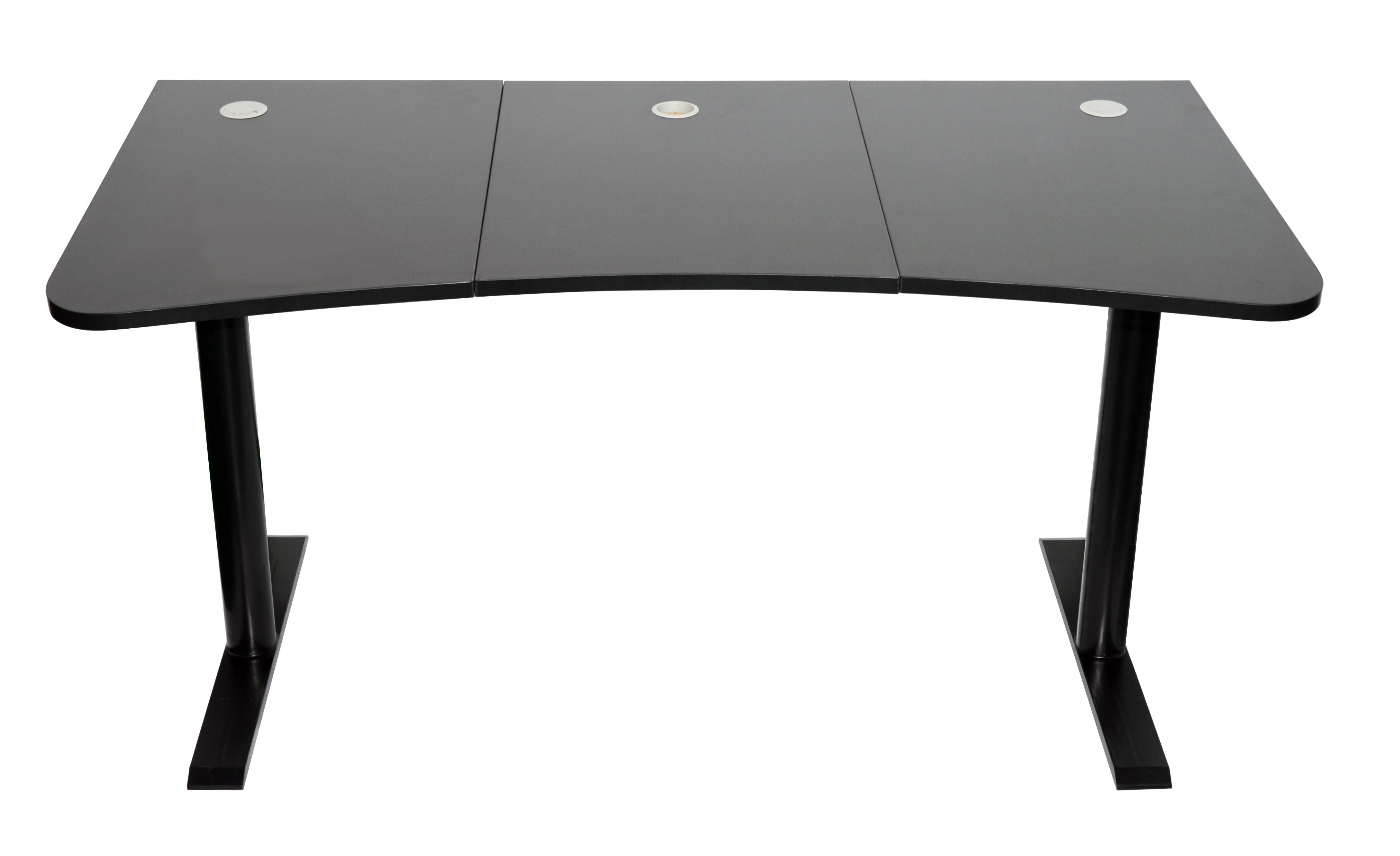 XtremPro 11159 Black Gaming Desk Table With 3 Monitor Display Area Mouse Pad