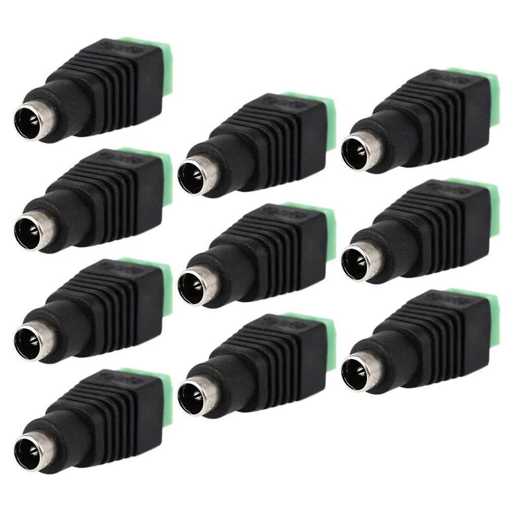 ESCAM 10 Pc Screw Terminal Coaxial Cat5 to BNC Female Video Balun Connector