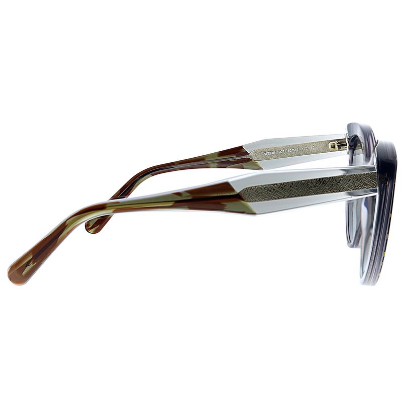 Salvatore Ferragamo SF 891S 027 Womens Cat-Eye Sunglasses Striped Grey Brown 53mm