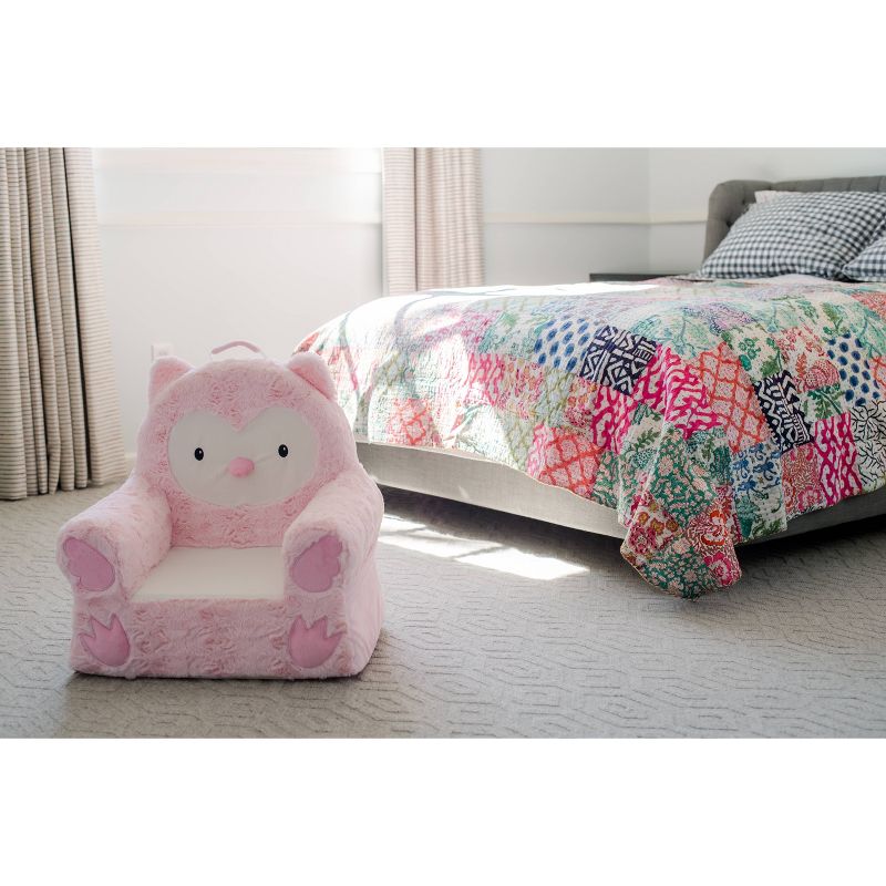 Soft Landing Sweet Seats Pink Owl Children's Soft Chair