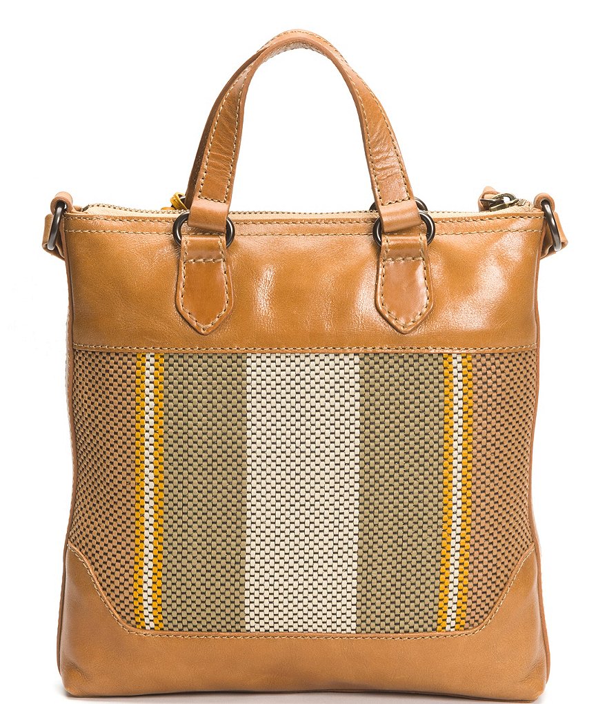 Frye Melissa Striped Small Woven Tote Bag