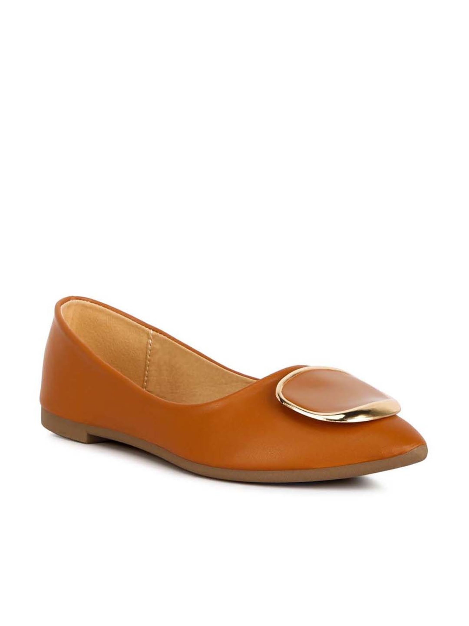London Rag Women's Tan Flat Ballets