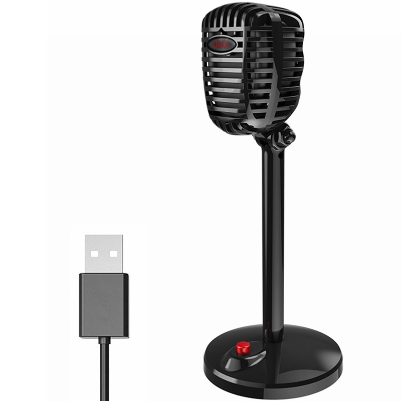 HD Studio USB Condenser Microphone Professional Noise Cancelling Recording Desktop Microphone for Network Audio Karaoke