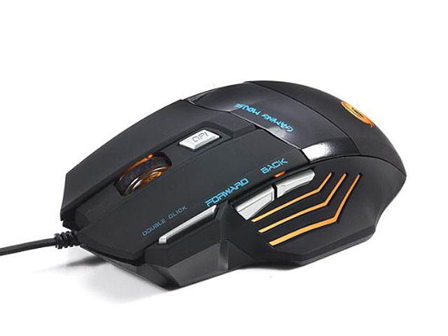 Gaming Mouse Wired [5500 DPI] [Programmable] Ergonomic Game USB Computer Mice RGB Gamer Desktop Laptop PC Gaming Mouse, 7 Buttons for Windows 7/8/10/XP, Black