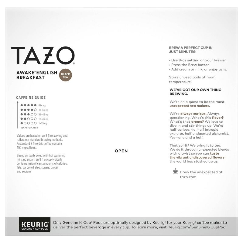 Tazo Awake English Breakfast Tea - Keurig K-Cup Pods - 16ct