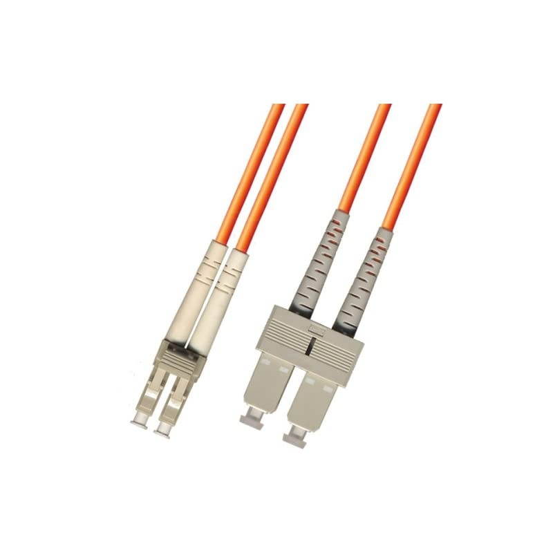 Meter Multimode Duplex Fiber Optic Cable 625125 LC to SC Orange