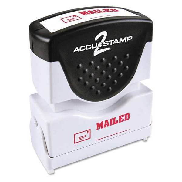 Accustamp2 035586 1 5/8 x 1/2 Red Mailed Accustamp2 Shutter Stamp with Microban
