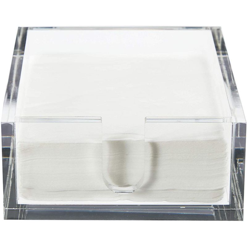 Acrylic Napkin Holder with Napkins (Fits 5 in.)