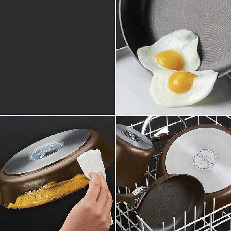 Circulon Symmetry Chocolate Hard Anodized Nonstick 8pc set, chocolate