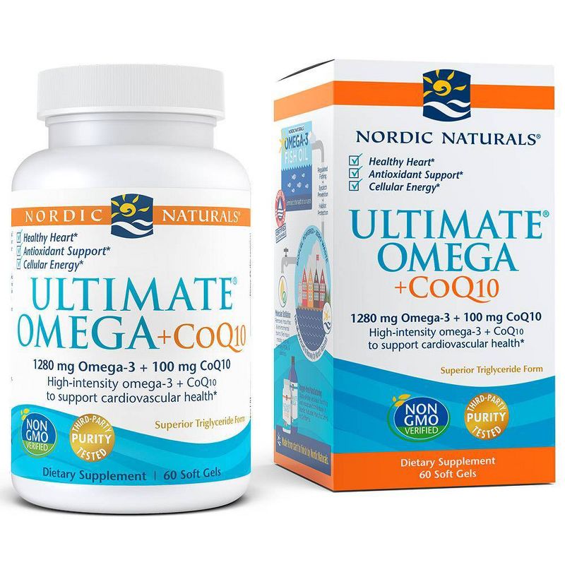 Nordic Naturals Ultimate Omega + CoQ10 Softgels Dietary Supplement - 60ct