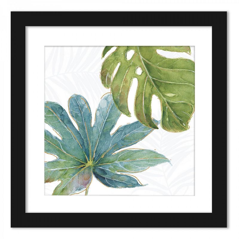 Americanflat Tropical Leaves In Watercolor - Set of 2 Framed Prints by Wild Apple
