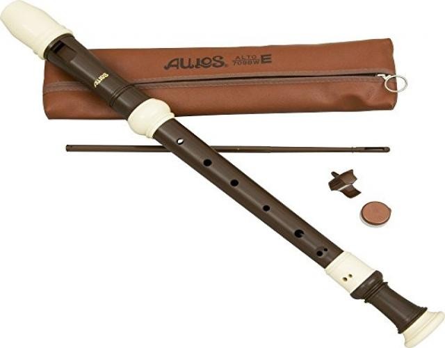 Aulos Classroom Recorder Alto 3 Piece English Woodgrain Finish A709Bw