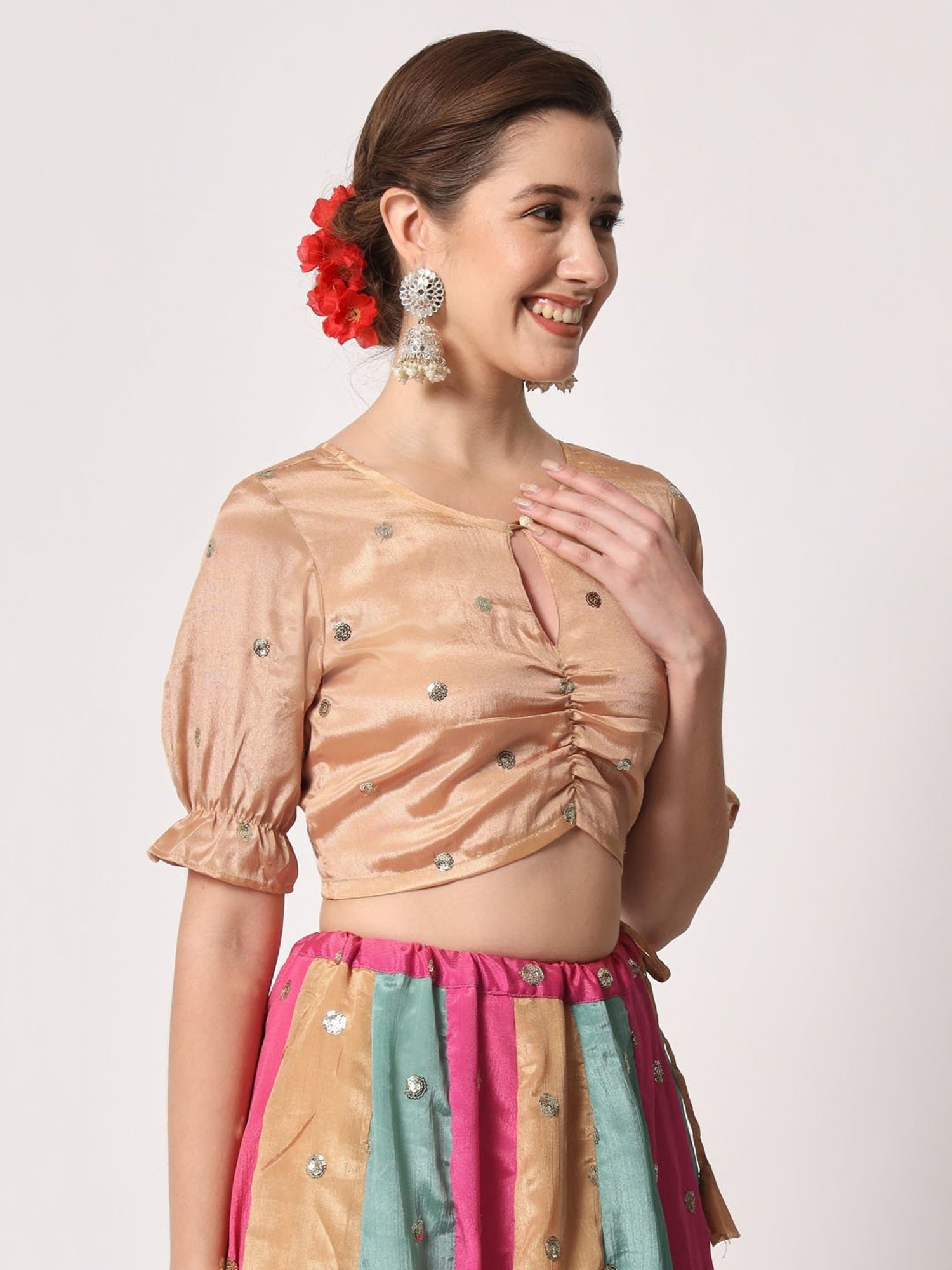 studiorasa Beige Embellished Blouse