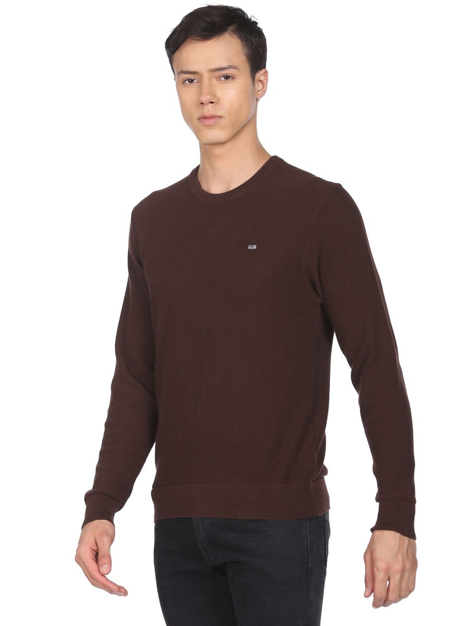 Arrow Sport Brown Regular Fit Sweater