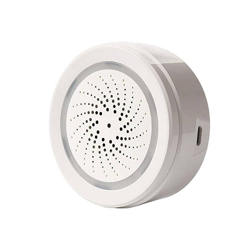 Siren with Temperature Humidity Monitor, WiFi Tuya Sensor 105 dB Siren Alarm Sensor Compatiable with Echo Google Home Assistant