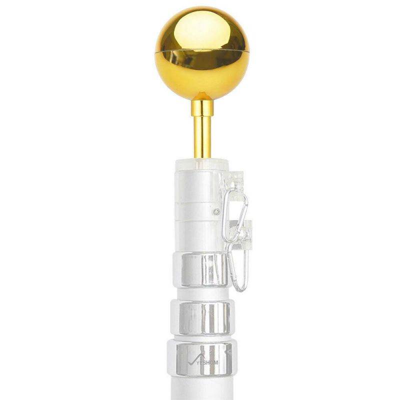 3" Flagpole Gold Ball Top Finial Ornament for 20' 25' 30' Aluminum Flag Pole