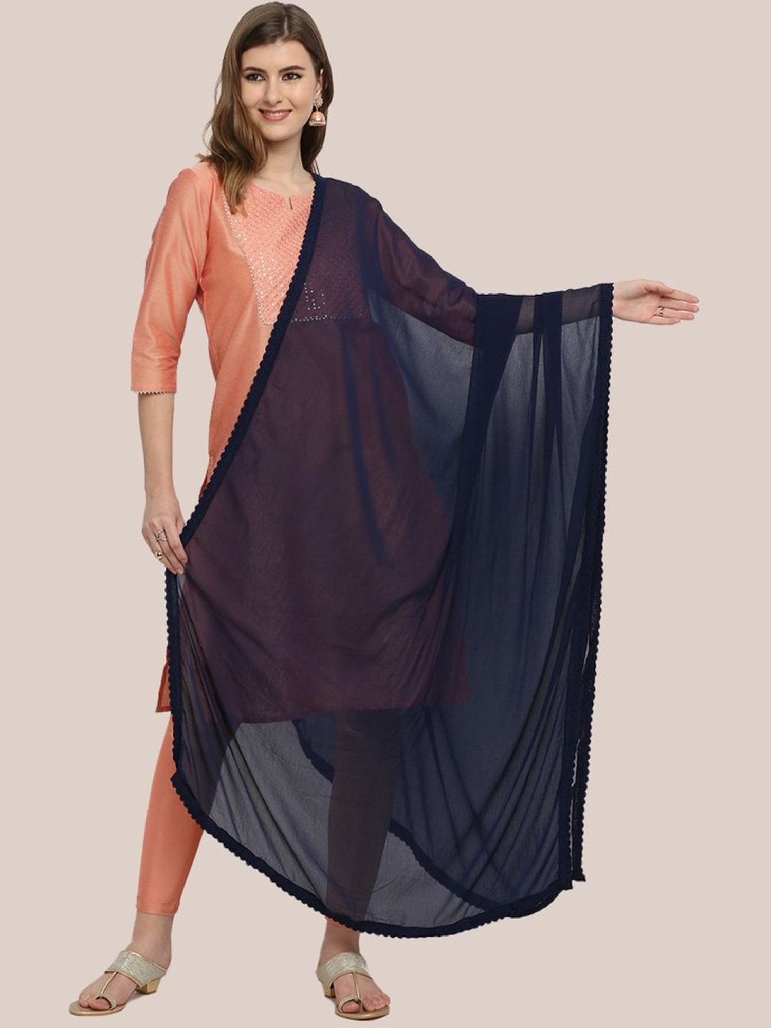 Dupatta Bazaar Navy Blue Dupatta