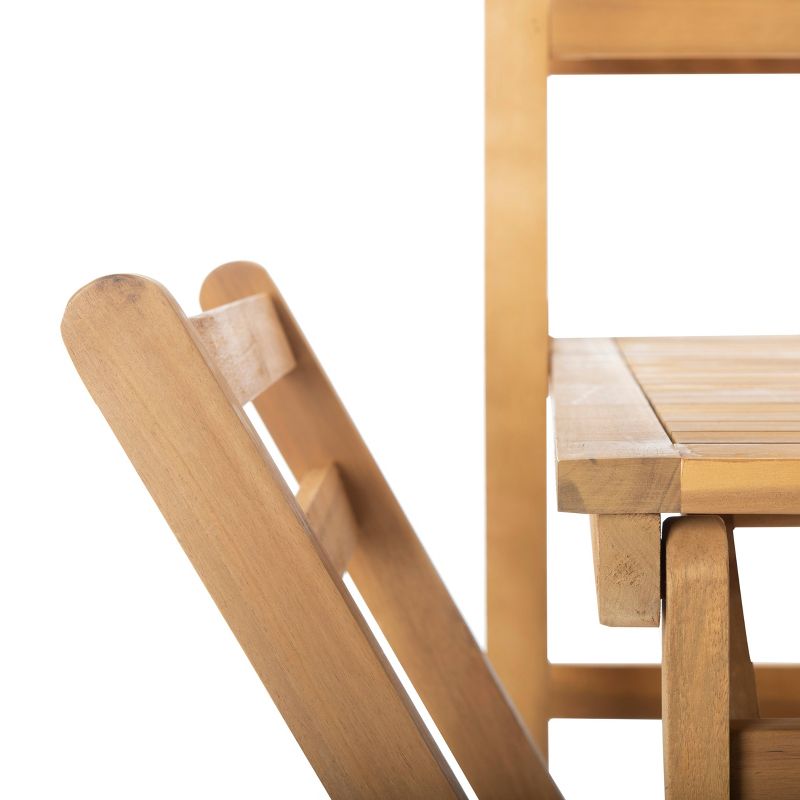 3pc Steel Bistro Set Gray - Nuu Garden