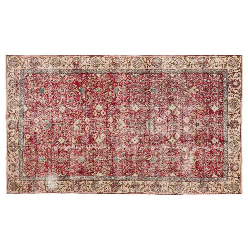 4'11"x8'2" Vintage One-of-a-Kind Gislain Rug Red - Revival Rugs