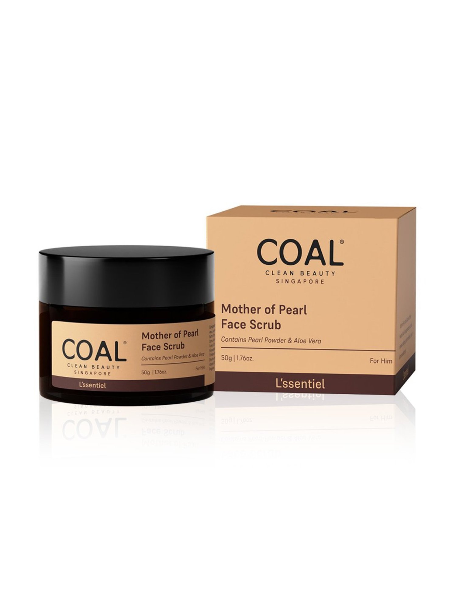 COAL Clean Beauty Mother of Pearl Face Scrub for Men - 50 gm