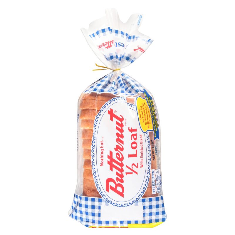 Butternut Nothing But White Enriched Half Loaf Bread - 12oz