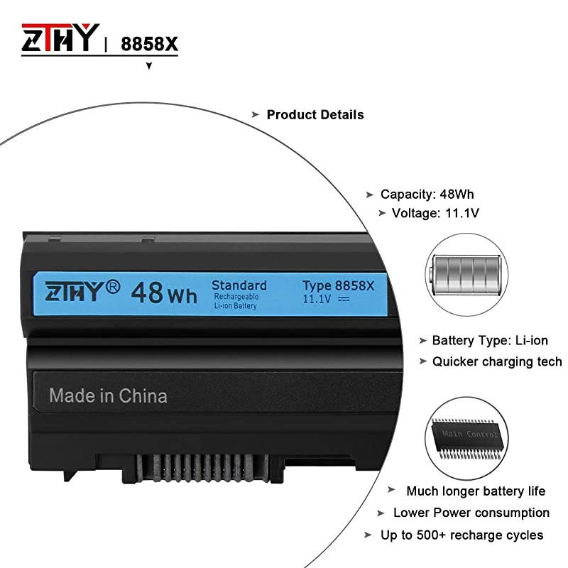 48Wh 8858X Laptop Battery Replacement for Dell Inspiron 14R 5420 15R 5520 7520 17R 5720 7720 4420 4520 4720 7420 Latitude E5420 E5520 E5530 E6420 E6430 E6520 Vostro 3460 3560 911MD 111V 6Cell