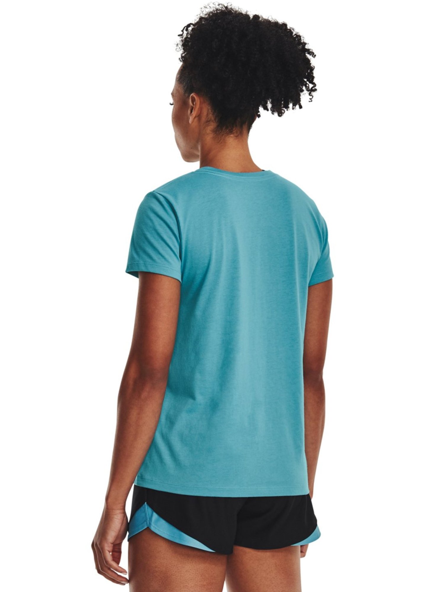 UNDER ARMOUR Blue Cotton Logo Print Sports T-Shirt