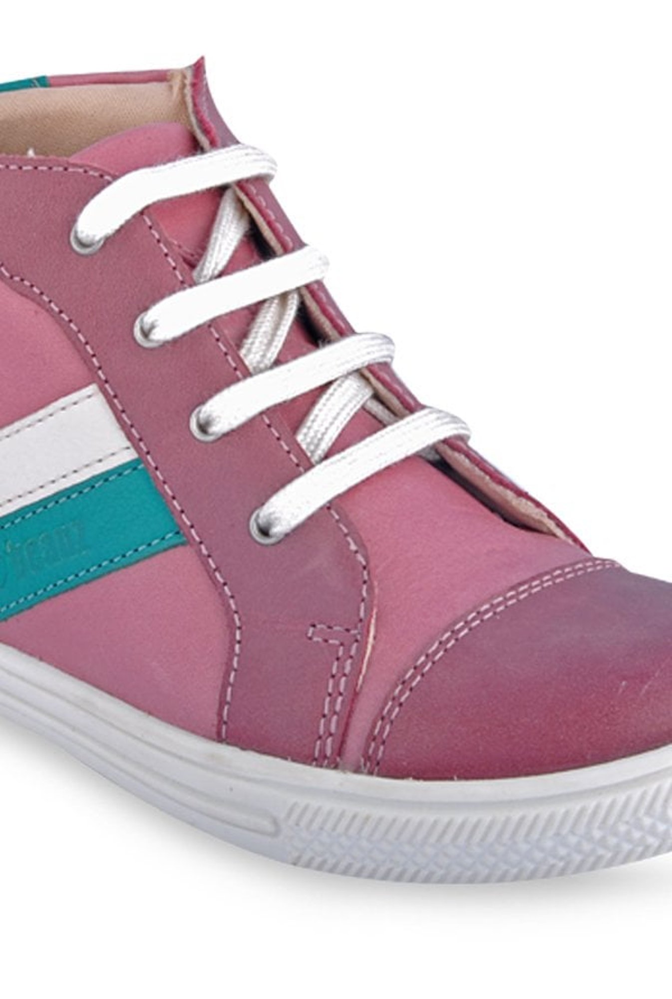 Beanz Kids Fury Mid Cut Pink & Green Sneakers