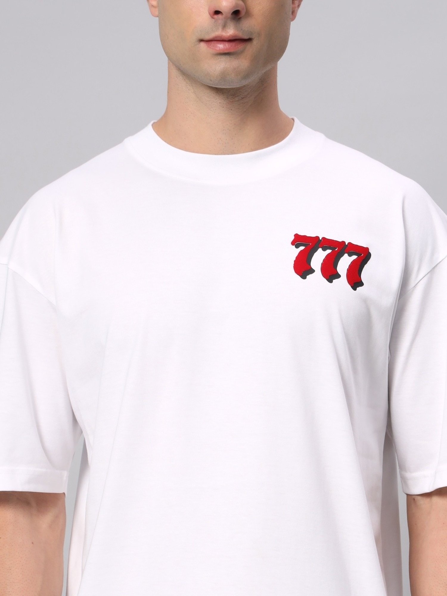 Griffel White Cotton Loose Fit Printed Co-Ord Set