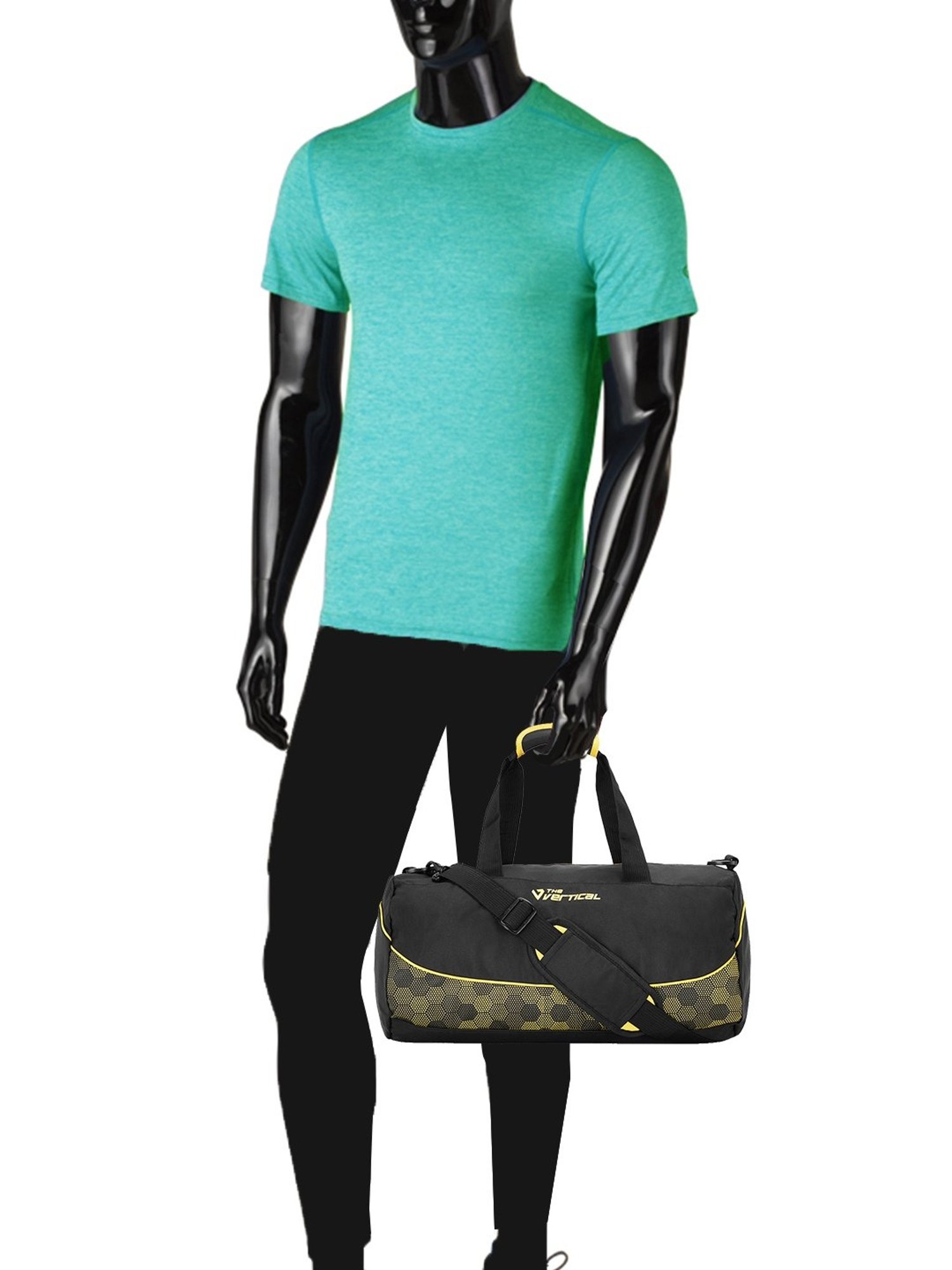 The Vertical Impulse Black & Yellow Medium Duffle Bag