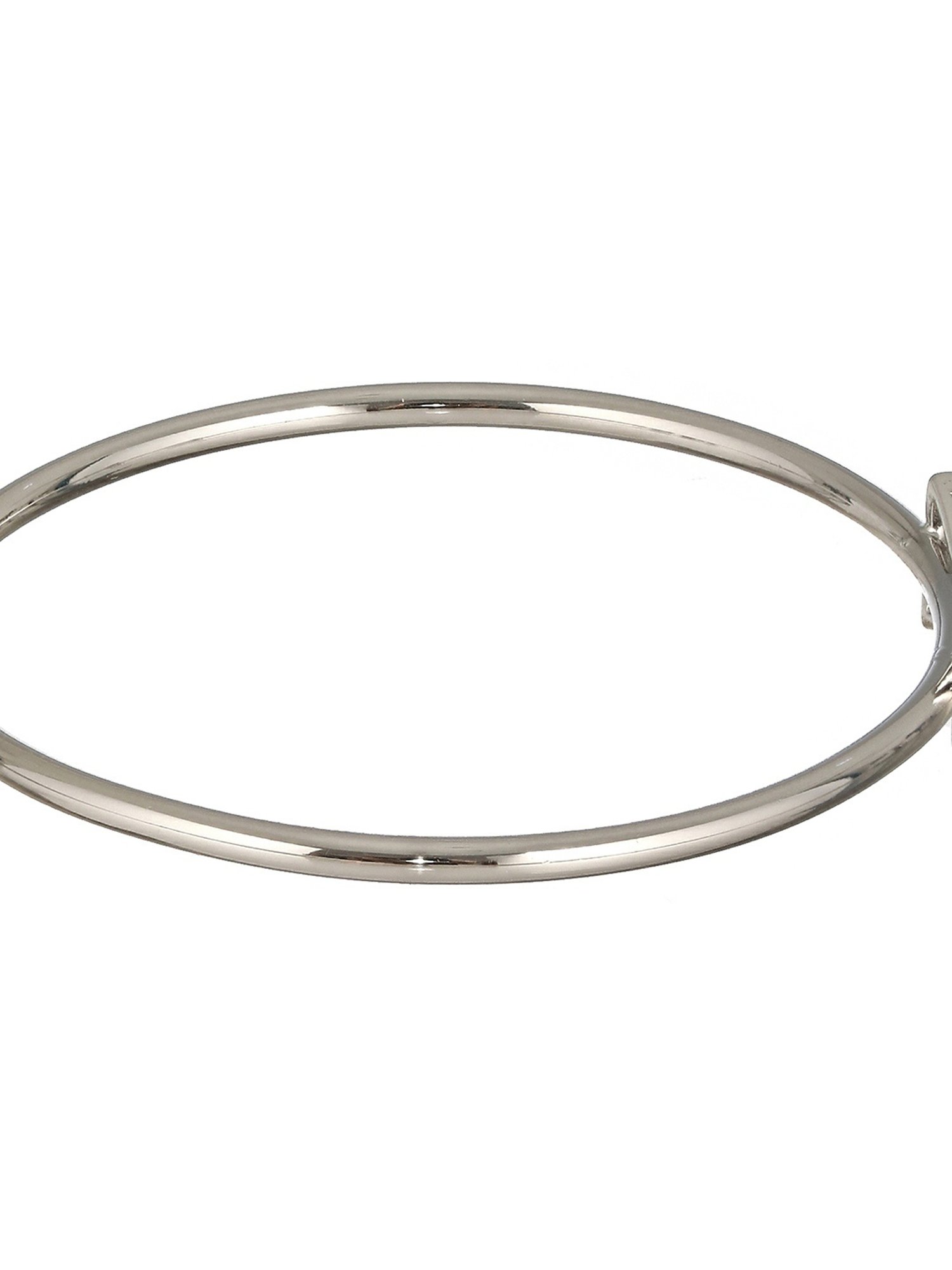 Prita by Priyaasi Studded Bow Silver-Plated Cuff Bracelet