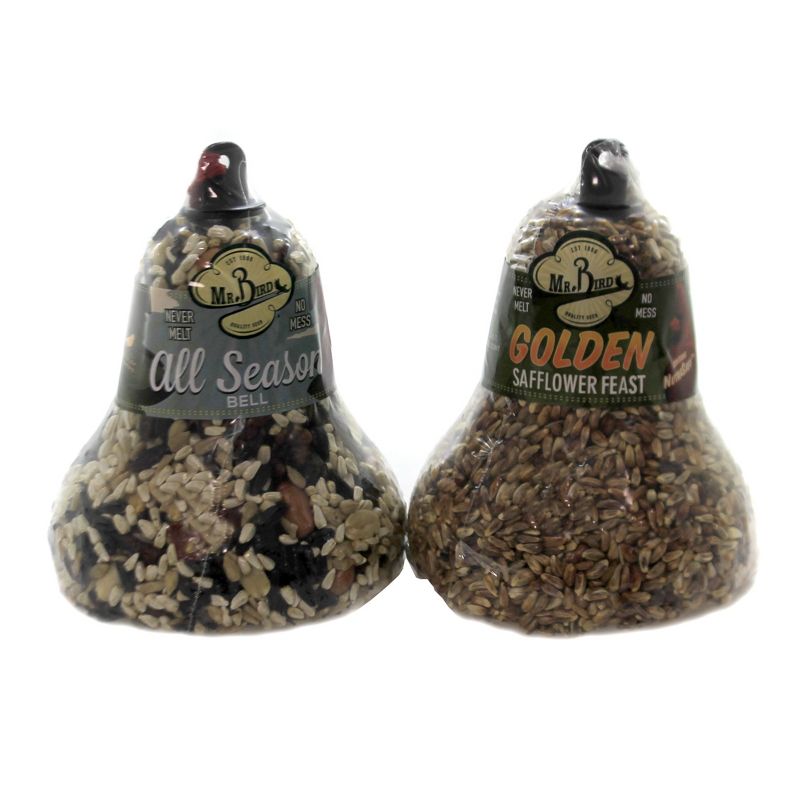 Home & Garden 5.25" Seed Bell Variety Set Bird Feeding Cardinals Wrens Mr Bird  -  Bird And Wildlife Food