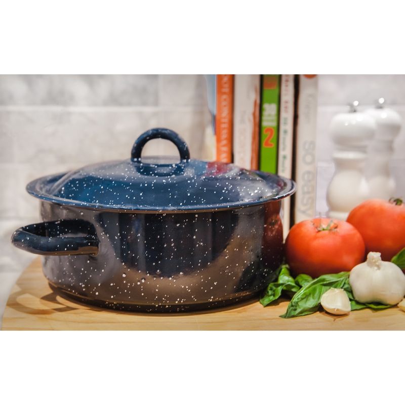 IMUSA 4qt Enamel Stock Pot Blue