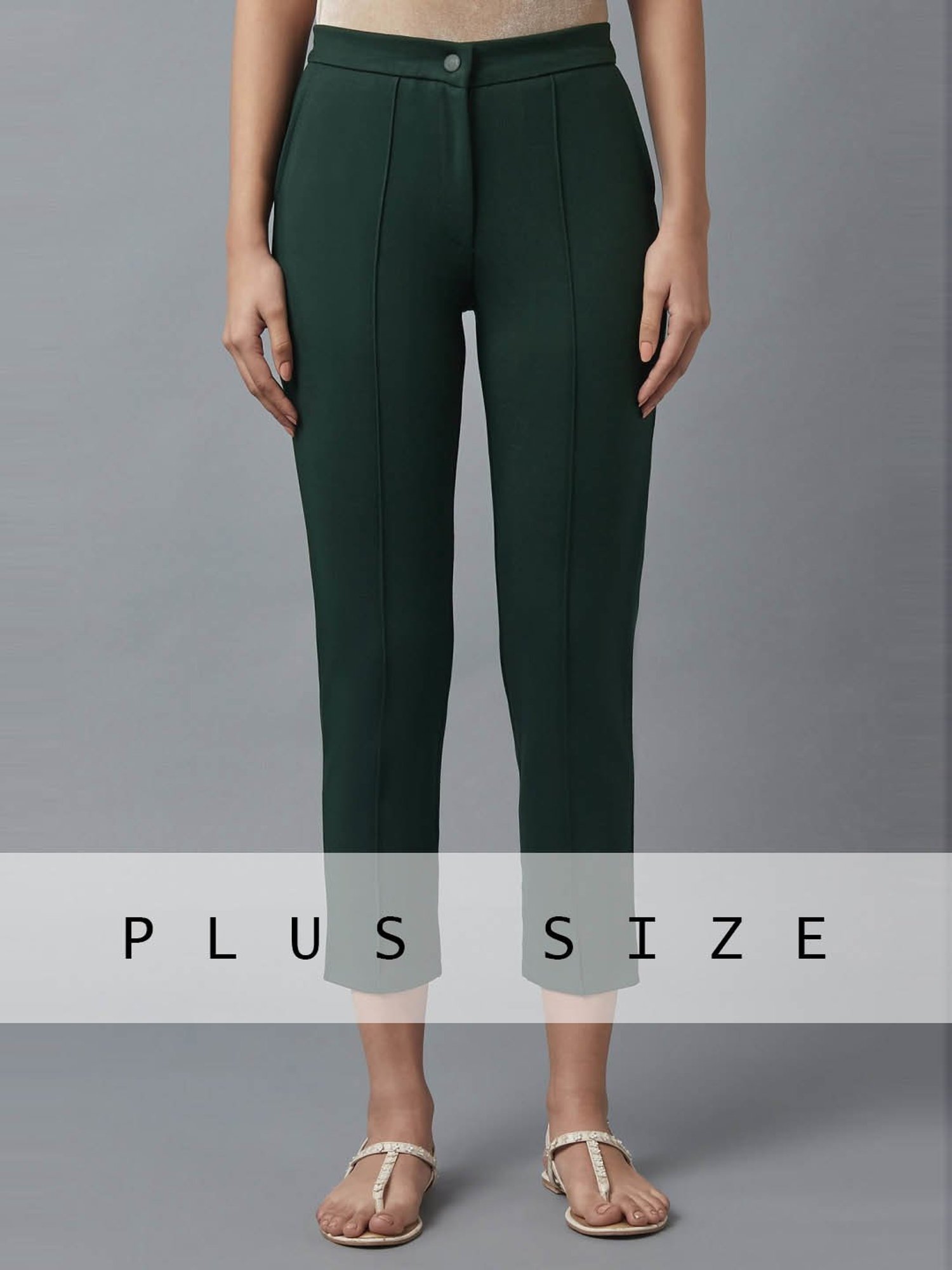 Elleven Green Plain Pants