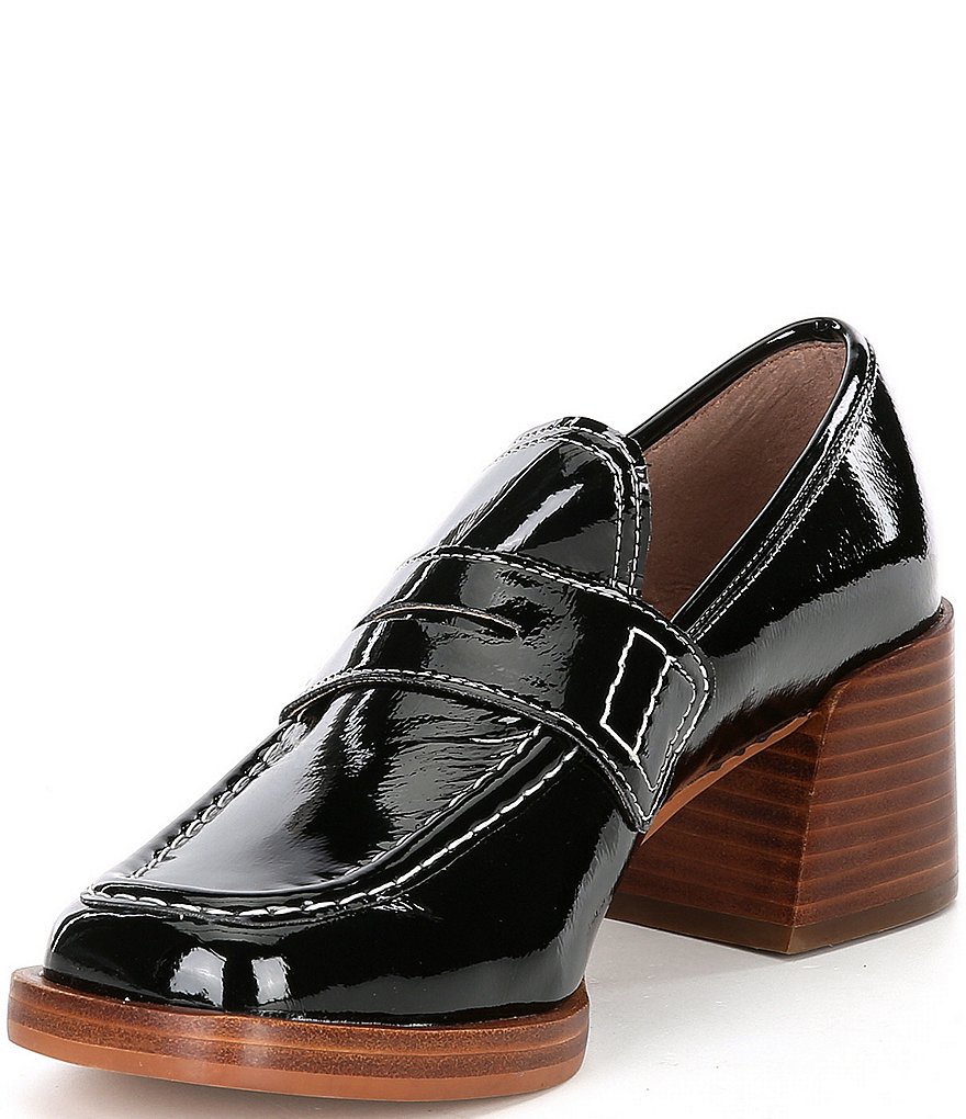 DKNY Eli Leather Logo Hardware Strap Loafers
