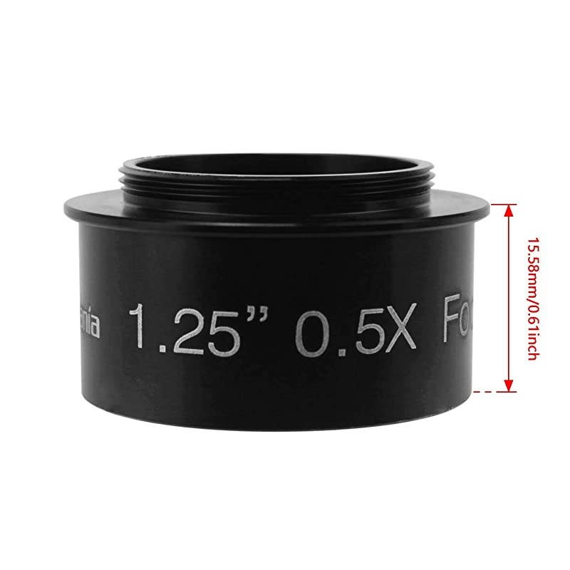 125quot 05X Reducer Corrector CMount Standard for C Or CS Mount CCTV Type Cameras with Telescopes Reduces The Focal Length for Visual and Photographic Use