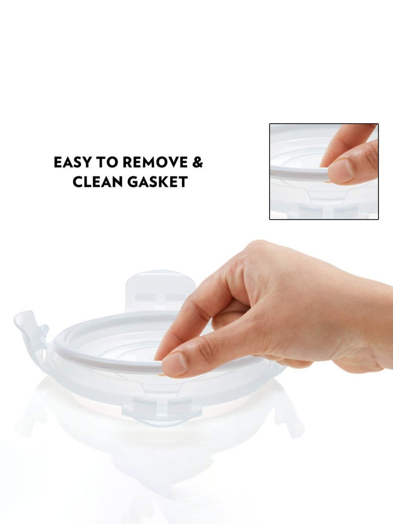 Borosil Grey Stainless Steel Lunch Box - Set of 4