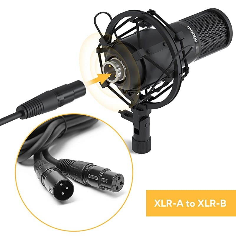 XLR Condenser Microphone Kit  AU-PM320S Professional Cardioid Vocal Studio Recording Mic for Streaming, Voice Over, Vocal, Home-Studio
