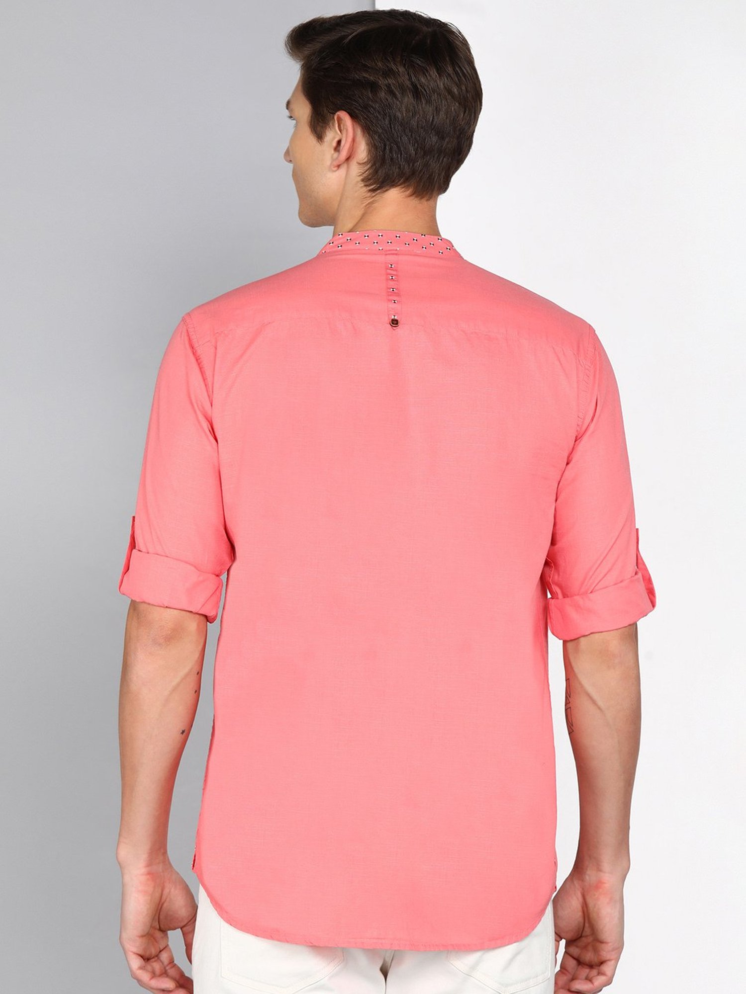 Kuons Avenue Rose Pink Slim Fit Shirt