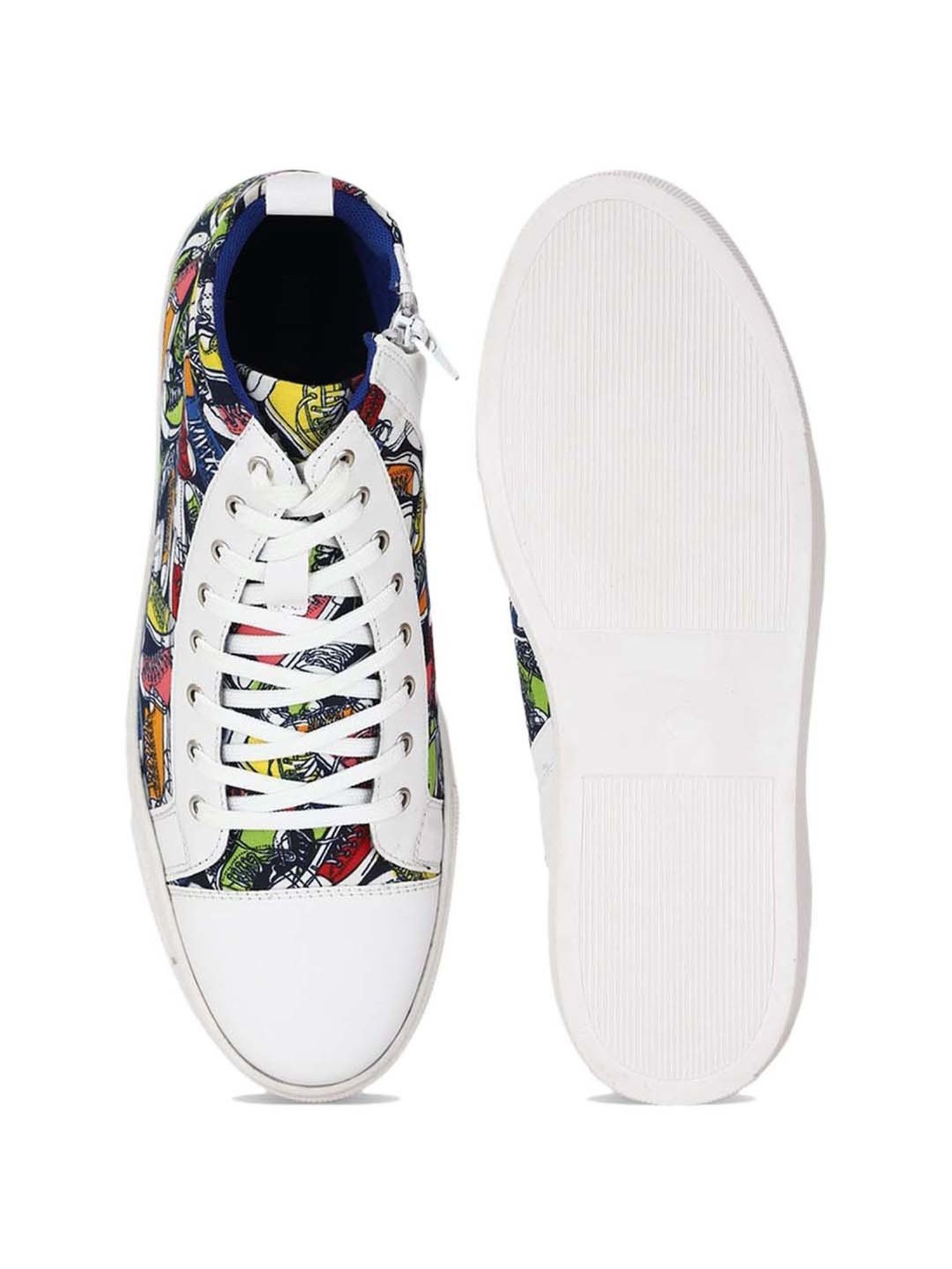 Forever 21 Men's White Ankle High Sneakers