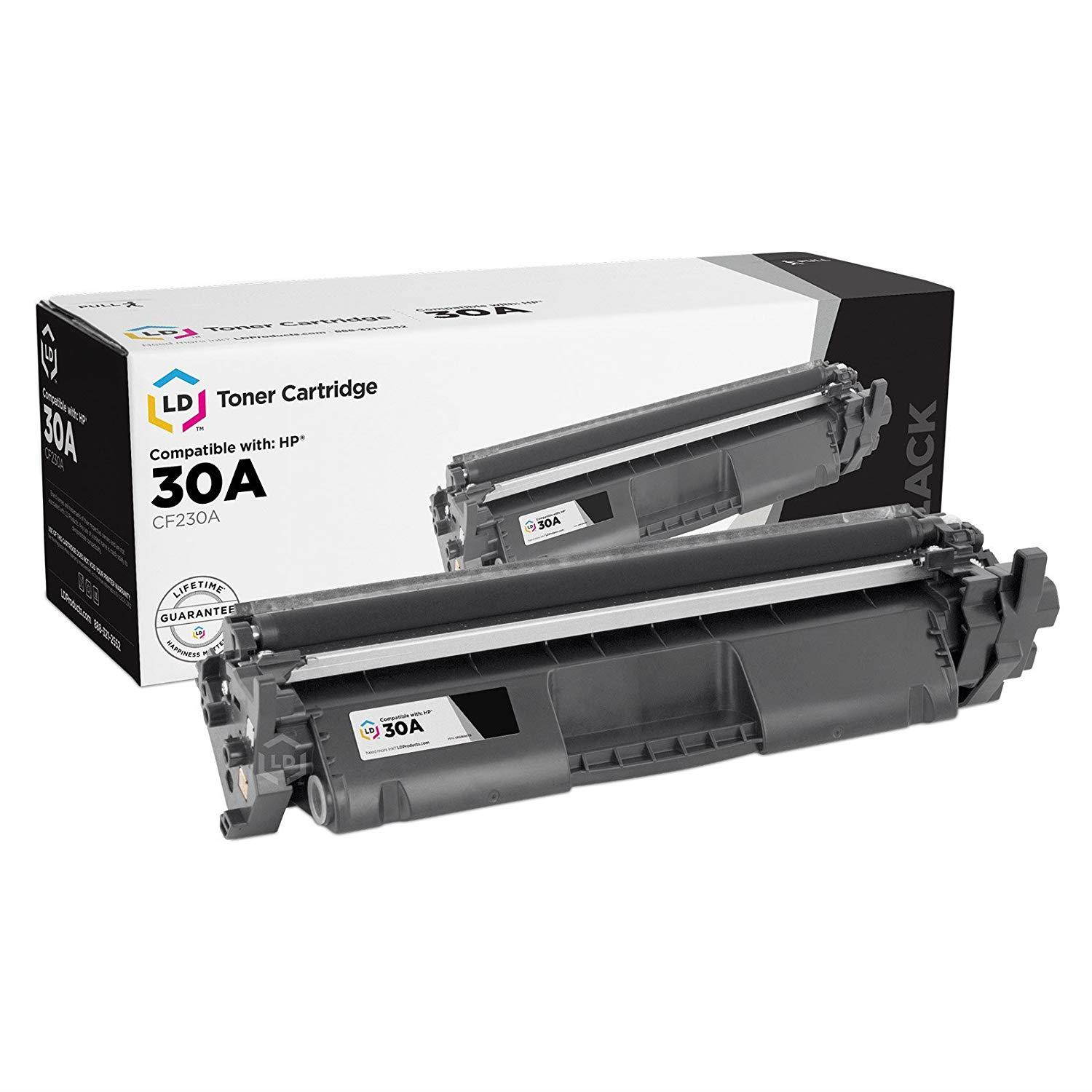 LD Compatible Toner Cartridge Replacements for HP 30A CF230A (Black, 2-Pack)